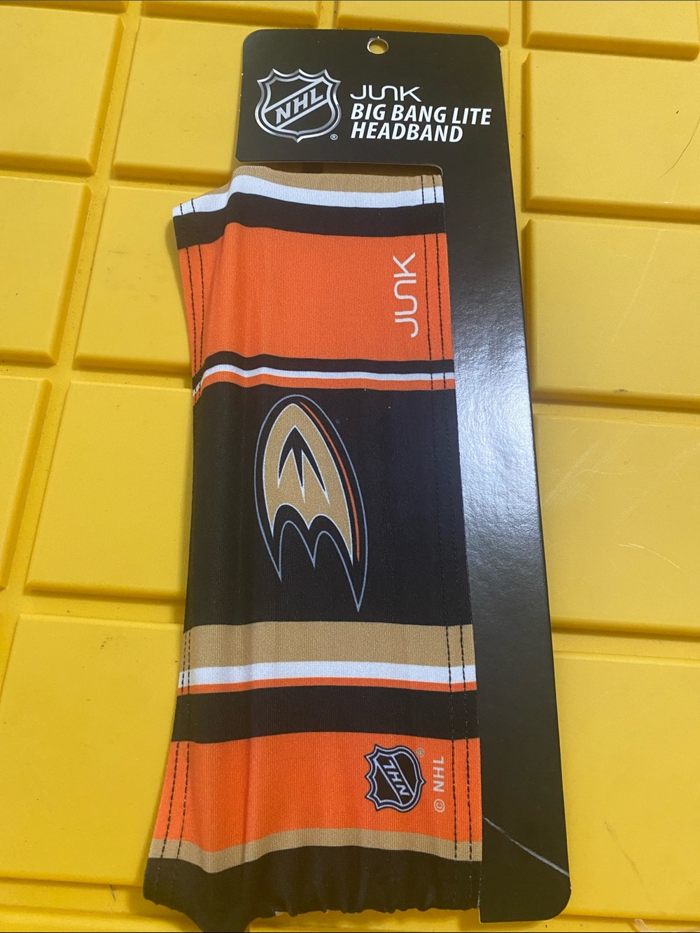 NHL Anaheim Ducks Orange and Black Big Bang Lite Headband
